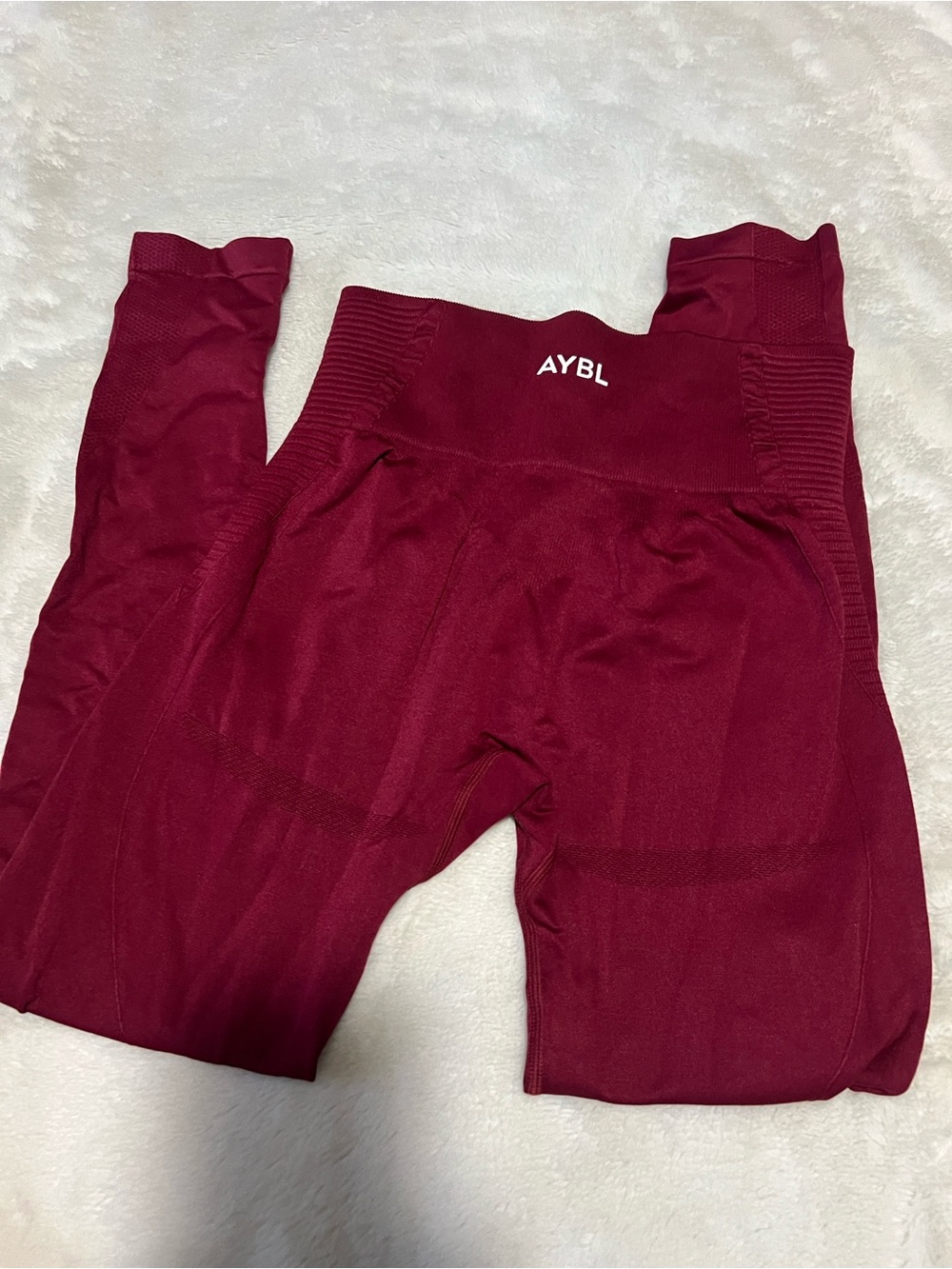 AYBL Seamless High-Waist Leggings — Burgundy
